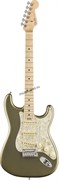 FENDER AM ELITE STRAT MN SATIN JPM электрогитара, цвет зеленый металлик, в комплекте кейс