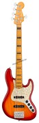 FENDER American Ultra Jazz Bass® V, Maple Fingerboard, Plasma Red Burst электрогитара, цвет красный в комплекте кейс