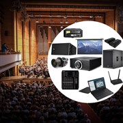 Комплект всероссийский виртуальный концертный зал аудио и видео оборудования для большого зала (более 160 мест) с проектором