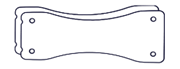 Пара соединительных пластин для модулей IV6, тип 1. цвет: черный