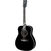 YAMAHA F370 BL - акустическая гитара формы дредноут, дека ель,  гриф - нато, цвет черный