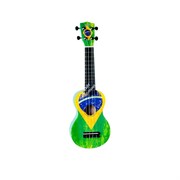 WIKI UK/BZ - гитара укулеле сопрано, рисунок &quot;бразильский флаг&quot;, чехол в компл