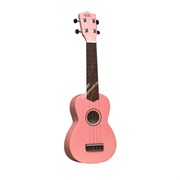 WIKI UK10G/PK - гитара укулеле сопрано, клен, цвет - розовый глянец, чехол в комплекте