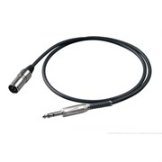 PROEL BULK230LU5 - микрофонный кабель, 6.3 джек стерео &lt;-> XLR (папа), длина - 5 м