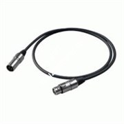 PROEL BULK250LU05 - микрофонный кабель, XLR (папа) &lt;-> XLR (мама), длина - 0.5м