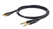 PROEL CHLP310LU15 - сценический кабель, 2 х 6,3 джек моно &lt;-> 2х RCA (папа), длина - 1.5м