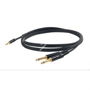 PROEL CHLP170LU15 - сценический кабель, 2 х 6,3 джек моно &lt;-> 3.5 джек стерео, длина - 1.5м