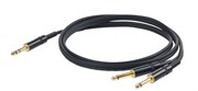 PROEL CHLP210LU15 - инсертый кабель,  6.3 джек стерео &lt;-> 2 х 6.3  джек моно, длина - 1,5м