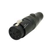 AMPHENOL AP-6-11 - разъем кабельный  6 контактов &quot;мама &quot;,  корпус - пластик, черный