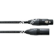 Cordial CPM 10 FM BLACK микрофонный кабель XLR female—XLR male, разъемы Neutrik, 10.0м, черный