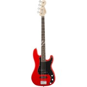 FENDER SQUIER AFFINITY PJ BASS BWB PG RCR бас-гитара, цвет красный с черныйм пикгардом