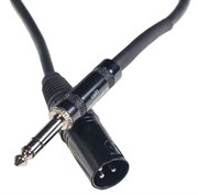 ROCKDALE XJ001-3M готовый микрофонный кабель, разъёмы XLR male X stereo jack male, длина 3 м, чёрный