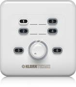 KLARK TEKNIK CP8000EU регулятор громкости и переключатель источников, электронное управление, подсветка кнопок и регулятора, 2 канала GPIO, питание+5В