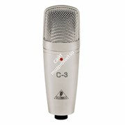 BEHRINGER C-3 студийный конденсаторный микрофон с изменяемой направленностью в комплекте с держателем, ветрозащитой и кейсом