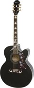EPIPHONE EJ-200SCE Black (w/ Fishman PreSys) гитара электроакустическая, цвет черный