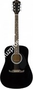 FENDER FA-125 Dreadnought w/bag, BLK акустическая гитара с чехлом, цвет черный