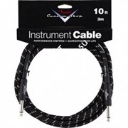 FENDER CUSTOM SHOP 10' INSTRUMENT CABLE BLACK TWEED инструментальный кабель, 3 м, чёрная твидовая оболочка