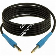 KLOTZ KIKC4.5PP2 готовый инструментальный кабель, чёрн., прямые разъёмы KLOTZ Mono Jack (голубого цвета), дл. 4,5 м