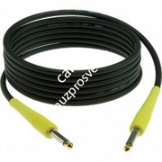 KLOTZ KIKC6.0PP5 готовый инструментальный кабель, чёрн., прямые разъёмы KLOTZ Mono Jack (жёлтого цвета), дл. 6 м