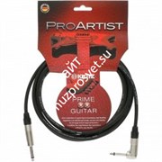 KLOTZ PRON030PR Pro Artist готовый инструментальный кабель, длина 3 м, разъемы Neutrik Mono Jack (прямой-угловой)
