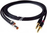 KLOTZ ALPP003 инсертный кабель 2 RCA папа х 2 Jack mono, позолоченные контакты, кабель AC106, чёрный, длина 0,3 м