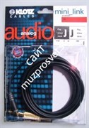 KLOTZ AS-MJ0300 стерео-кабель, разъёмы stereo mini jack 3,5 X stereo jack 6,3, длина 3 метра