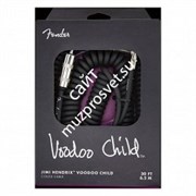 FENDER HENDRIX VOODOO CHILD CABLE BLACK Гитарный кабель jack-jack, 9 метров, модель Джими Хендрикс, черный