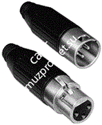 SWITCHCRAFT AAA3MPBZ кабельный разъем XLR: 3-х контактный, 'папа', черный пластик.