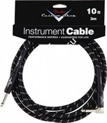 FENDER CUSTOM SHOP 10' ANGLE INSTRUMENT CABLE BLACK TWEED инструментальный кабель, 3 м, чёрная твидовая оболочка