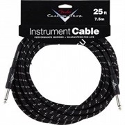 FENDER CUSTOM SHOP 25&#39; INSTRUMENT CABLE BLACK TWEED инструментальный кабель, 7,5 м, чёрная твидовая оболочка