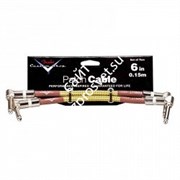 FENDER CUSTOM SHOP 6'' PATCH CABLE 2 PACK TWEED коммутационный кабель (упаковка 2 шт), 0,15 м, твидовая оболочка