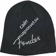 FENDER® LOGO BEANIE, шапка с логотипом Fender, цвет черный