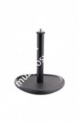 K&amp;M 23230-300-55 настольный держатель микрофона на закруглённом тяжёлом основании, высота 15 см, разъём 3/8, сталь,чёрный