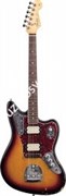 FENDER KURT COBAIN JAGUAR 3-COLOR SUNBURST, электрогитара, именная модель Kurt Cobain, цвет трёхцветный санбёрст, кейс