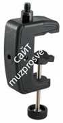 K&M 23720-300-55 микрофонный адаптер на струбцине, сталь, чёрный