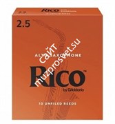 D`ADDARIO WOODWINDS RJA1025 RICO, ALTO SAX, #2.5, 10 BX трости для альт саксофона, размер 2.5, 10 шт D`ADDARIO WOODWINDS RJA1025 RICO, ALTO SAX, #2.5, 10 BX трости для альт саксофона, размер 2.5, 10 шт