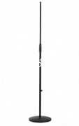 K&amp;M 26010-300-55 прямая микрофонная стойка, круглое основание, высота 870-1575 мм, цвет черный
