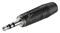 ROXTONE RMJ3P-BN Разъем 3,5 мм, стерео с резиновым держателем под кабель, Цвет: черный - фото 151675