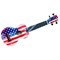 WIKI UK/US - гитара укулеле сопрано, липа, изображение "флага США", чехол в комплекте - фото 31421