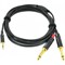Cordial CFY 1.5 WPP кабель Y-адаптер джек стерео 3.5мм—2 джека моно 6.3мм male, 1.5м, черный - фото 45549