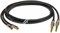 KLOTZ ALPP009 инсертный кабель 2 RCA папа х 2 Jack mono, позолоченные контакты, кабель AC106, чёрный, длина 0,9 м - фото 67423