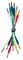 ROCKDALE IC016-20CM комплект из 6 шт патч-кабелей с разъёмами mono jack (TS) male, длина 20 см, 6 цветов - фото 68786