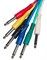 ROCKDALE IC016-20CM комплект из 6 шт патч-кабелей с разъёмами mono jack (TS) male, длина 20 см, 6 цветов - фото 68787