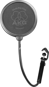 AKG PF80 ветрозащита "поп-фильтр", круглый экран на креплении Gooseneck со струбциной, диаметр 13см - фото 10250