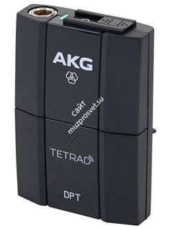 AKG DPT Tetrad цифровой поясной передатчик для радиосистемы DMS Tetrad, микрофон с оголовьем C111LP и гитарный кабель MK/GL в комплекте - фото 10733
