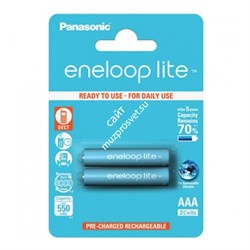 Panasonic Eneloop Lite AAA 550 2BP (BK-4LCCE/2BE) - фото 109540