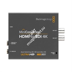 Blackmagic MINI CONVERTER - AUDIO TO SDI 4K CONVMCSAUD4K - фото 110363