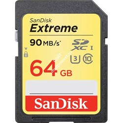 Sandisk Extreme SDXC 64Gb Class 10 UHS-I U3 (90/40 MB/s) - фото 110619