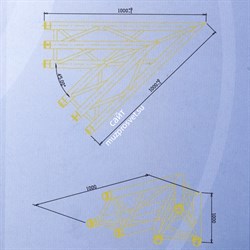 INVOLIGHT TN-21 - угловой модуль для 2-х ферм 45*, треугольн., 290х1000 - фото 112354