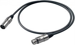 PROEL BULK250LU5 - микрофонный кабель, XLR (папа) <-> XLR (мама), длина - 5м - фото 112831